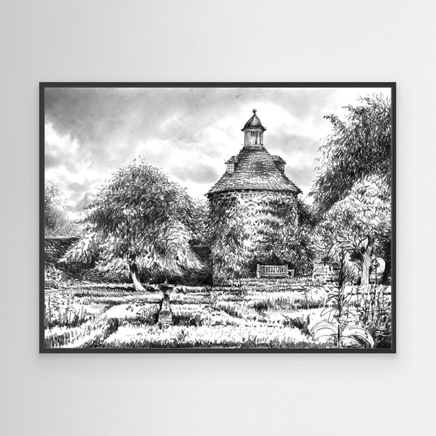 Rousham pigeon house - Canvas print
