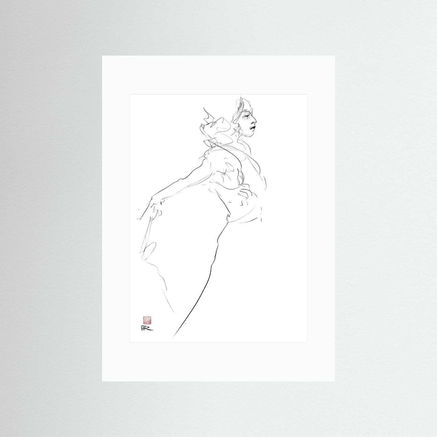 Figure line drawing oct25 - Paper print