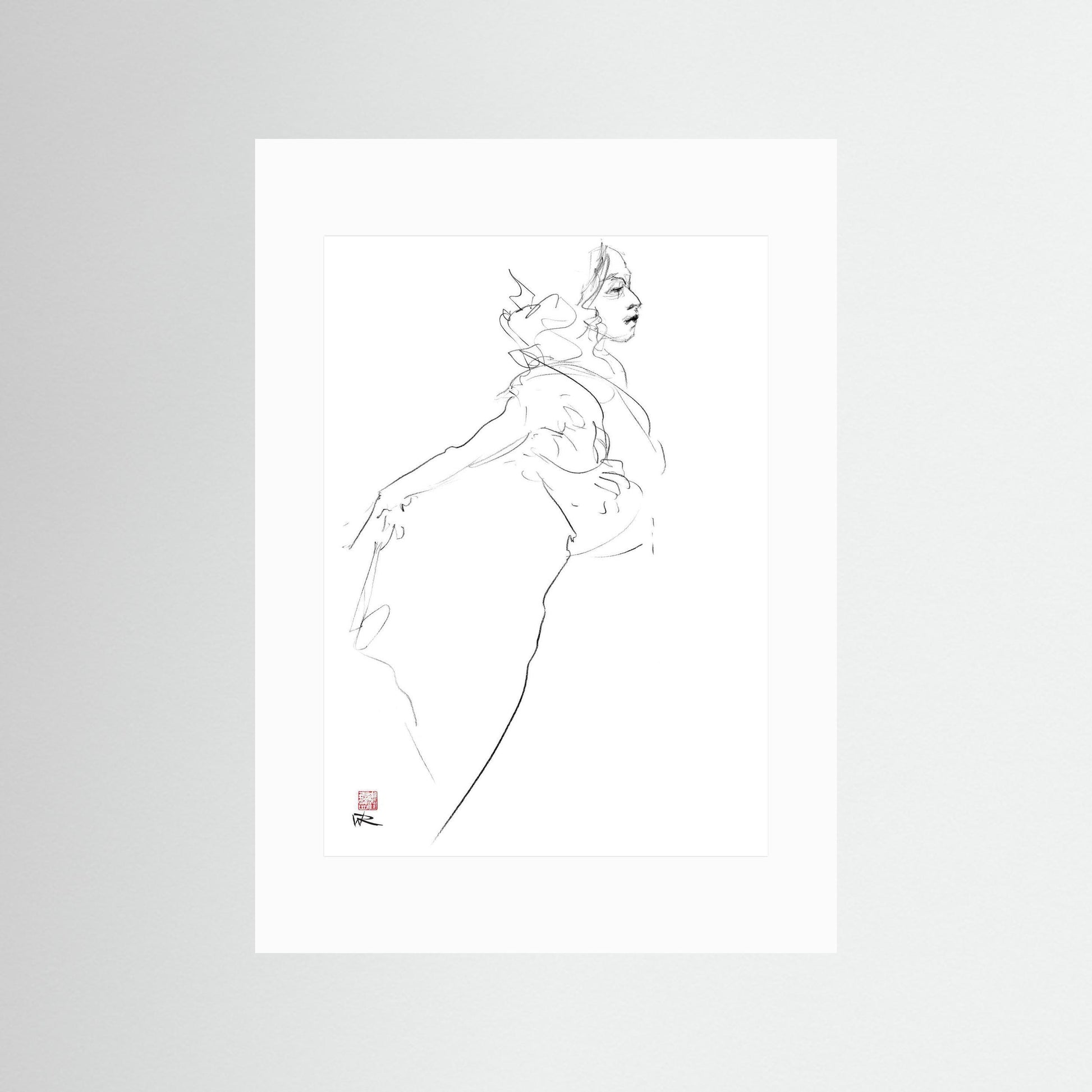 Figure line drawing oct25 - Paper print