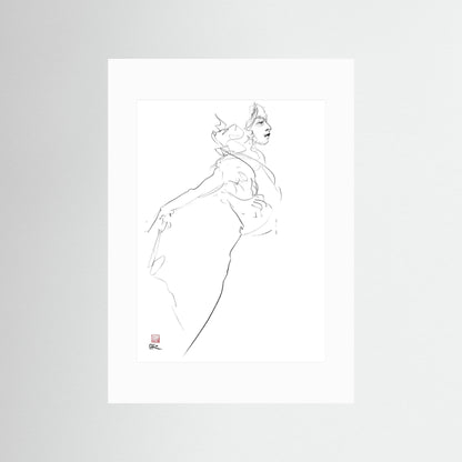 Figure line drawing oct25 - Paper print