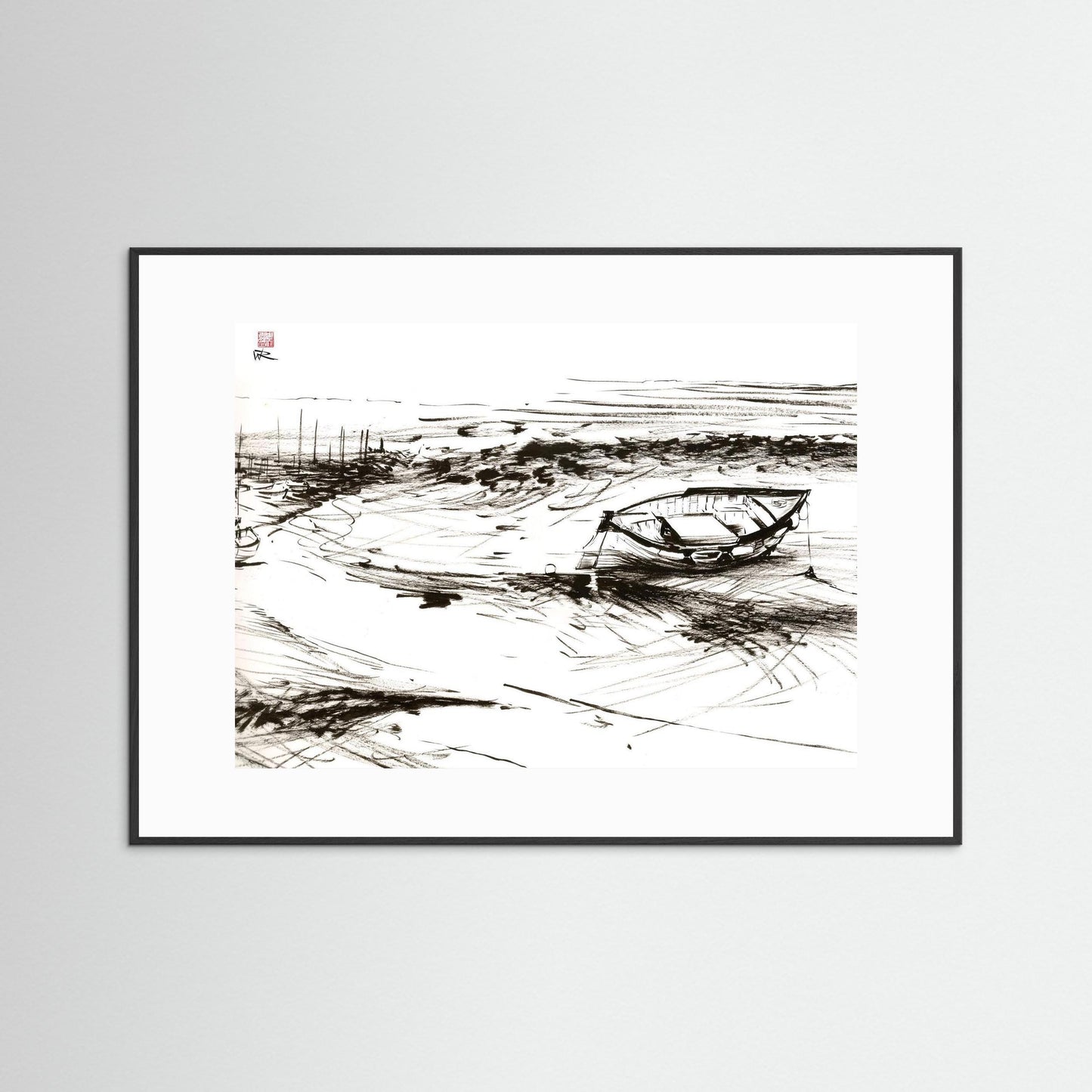 Down to the sea from Morston - Paper print