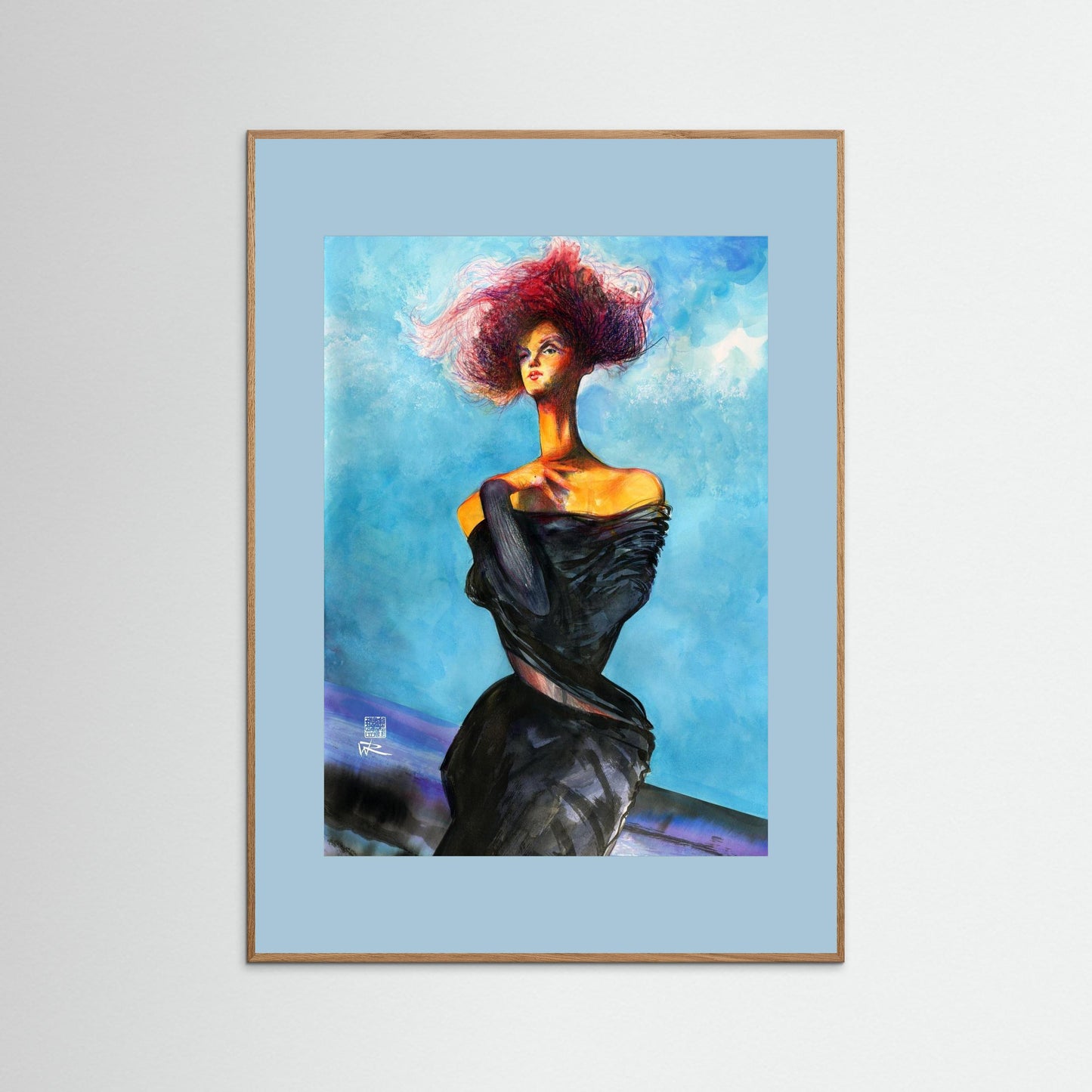 Galiano blue doll - Paper print