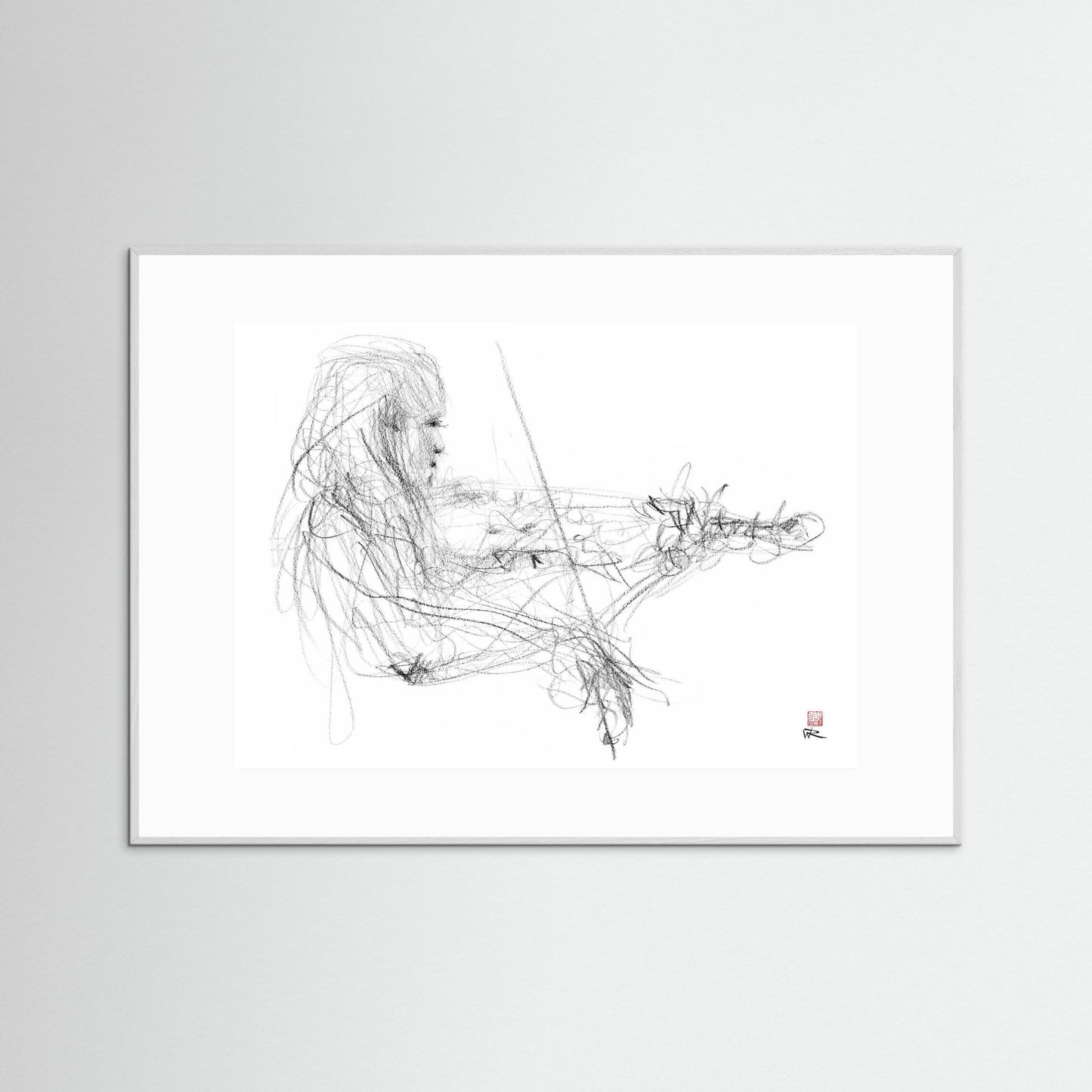 Charlotte Spruit on violin 2 - paper print