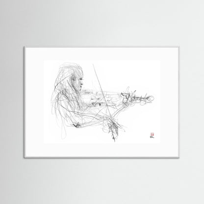 Charlotte Spruit on violin 2 - paper print