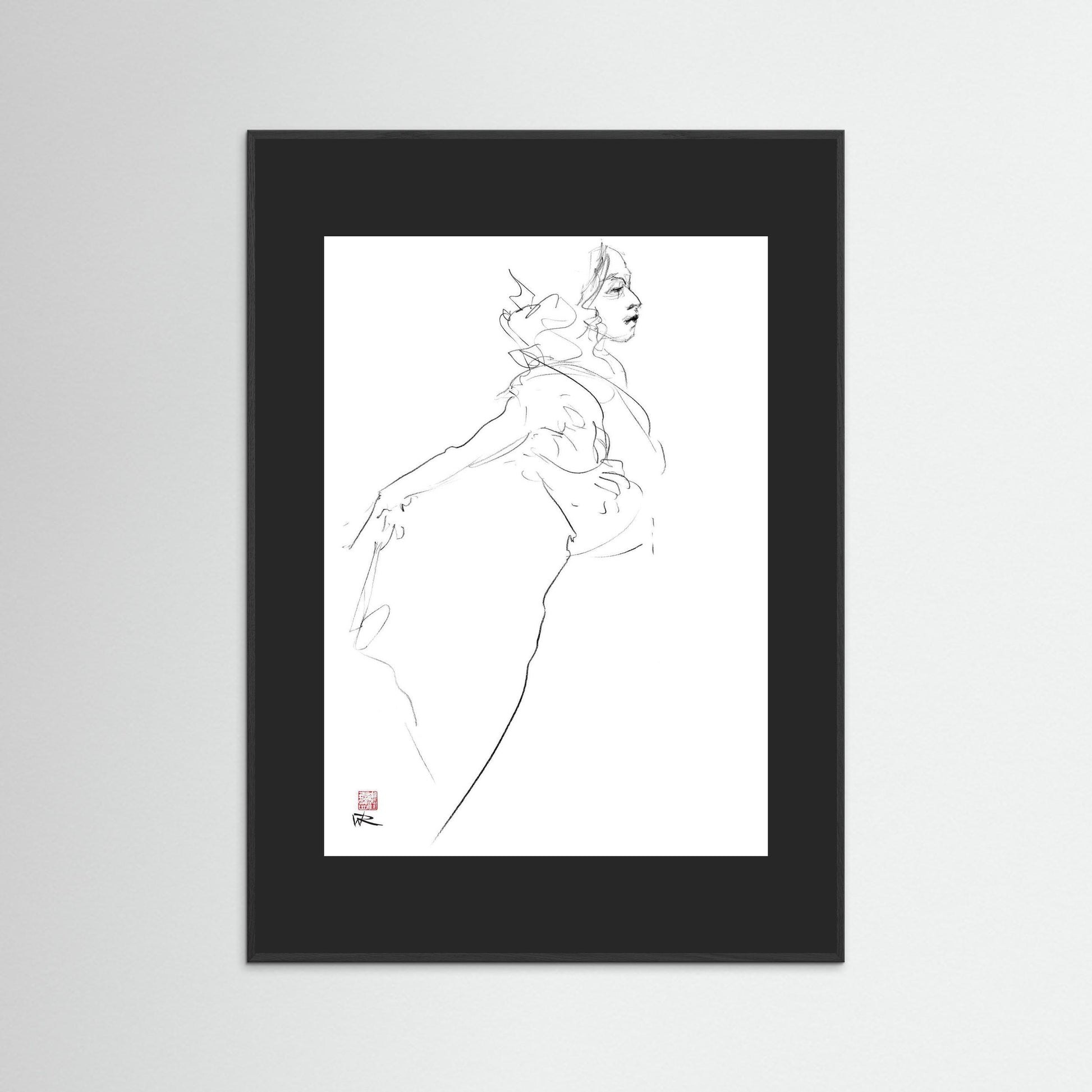 Figure line drawing oct25 - Paper print