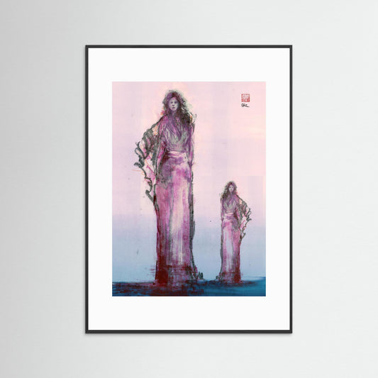 Ellipsis fashion monoprint - Paper print