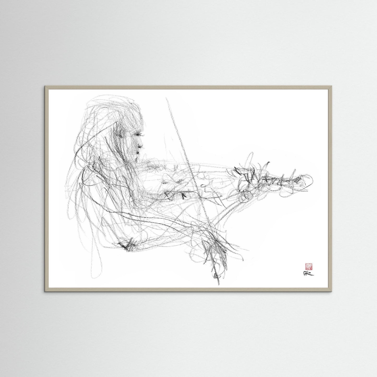 Charlotte Spruit on violin 2 - paper print