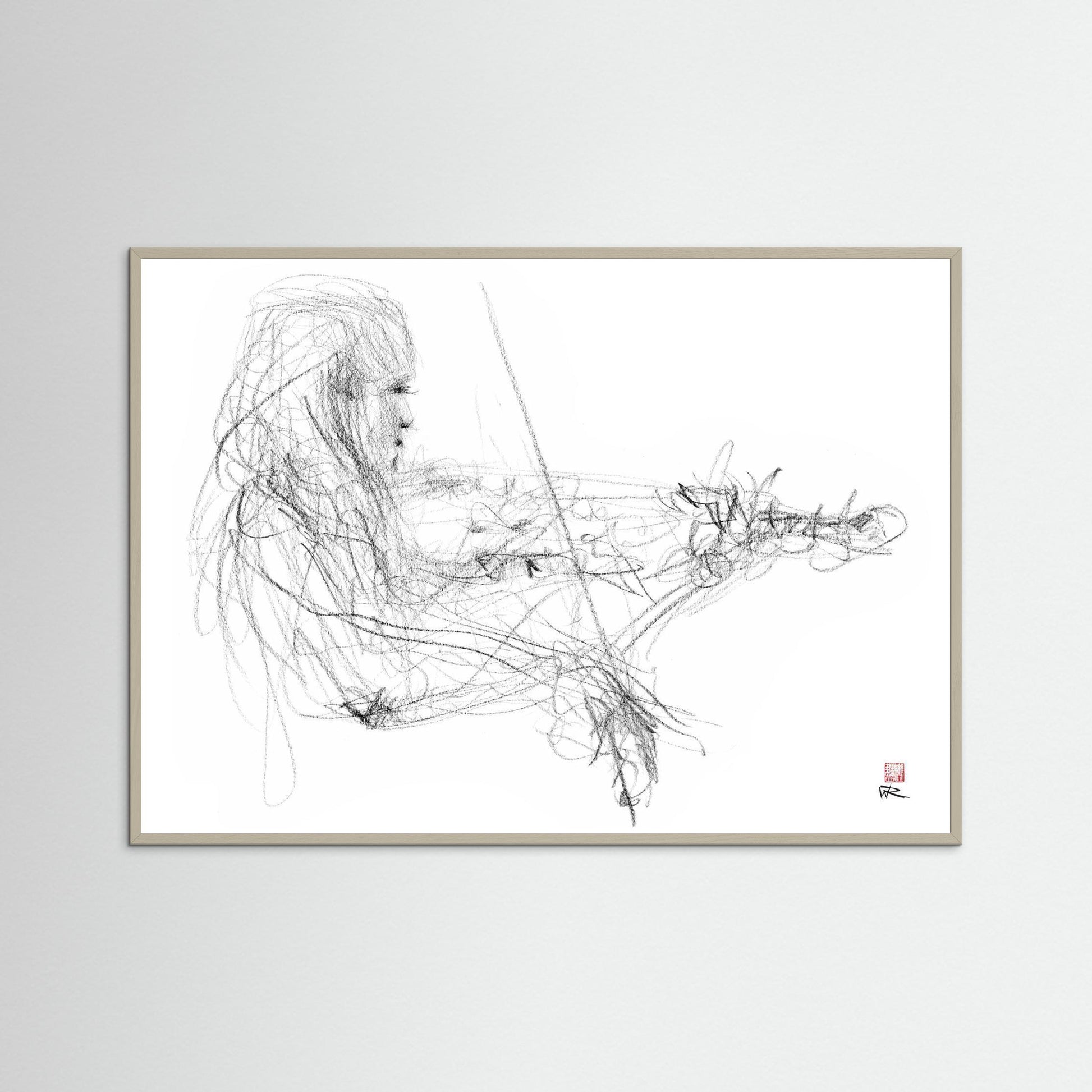 Charlotte Spruit on violin 2 - paper print