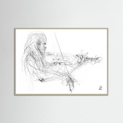 Charlotte Spruit on violin 2 - paper print