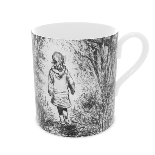 Bluebell wood - Edition 1 - Monochrome - Bone china mug