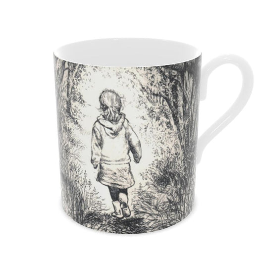 Bluebell wood - Edition 2 - Sepia - Bone china mug