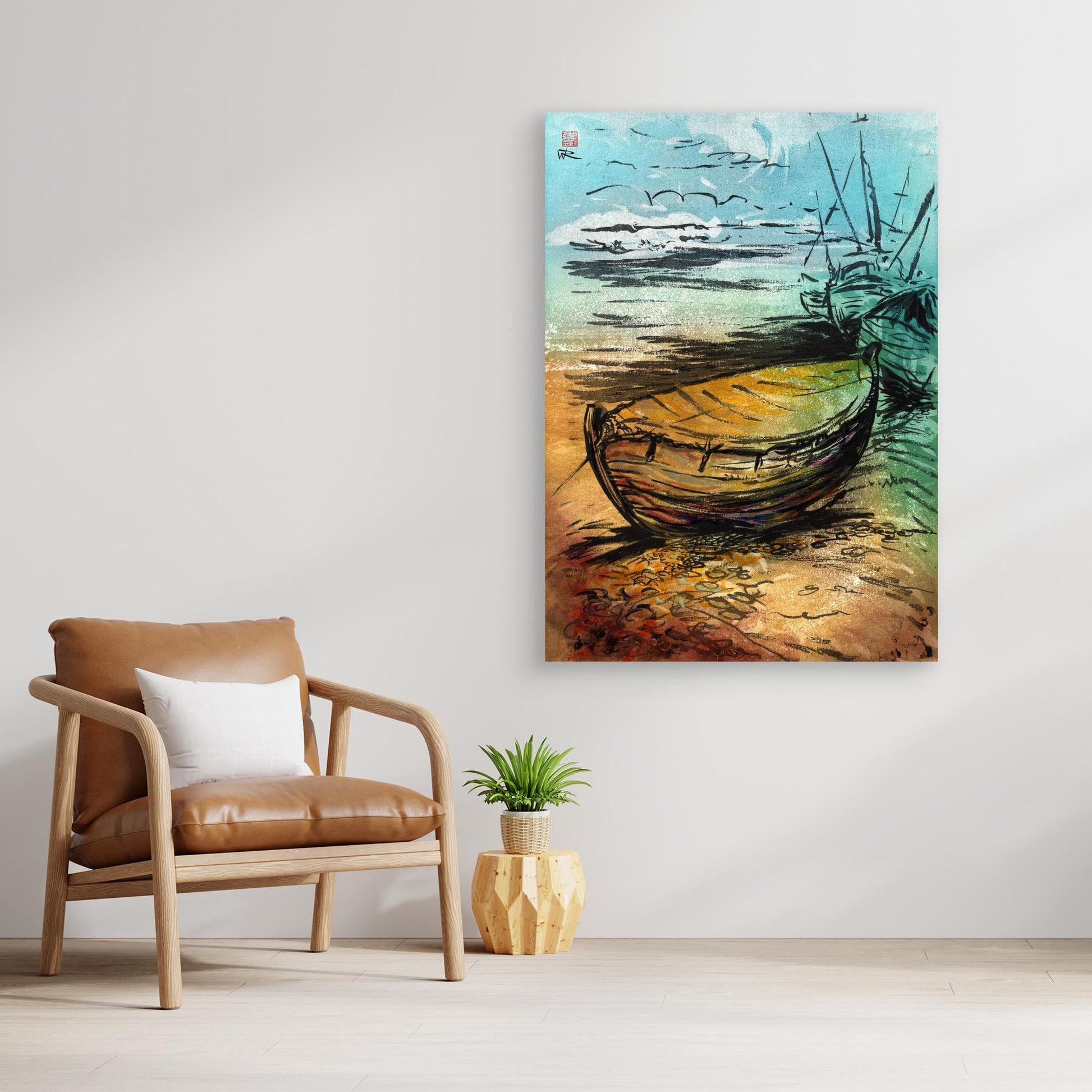 Crab boat - Canvas print