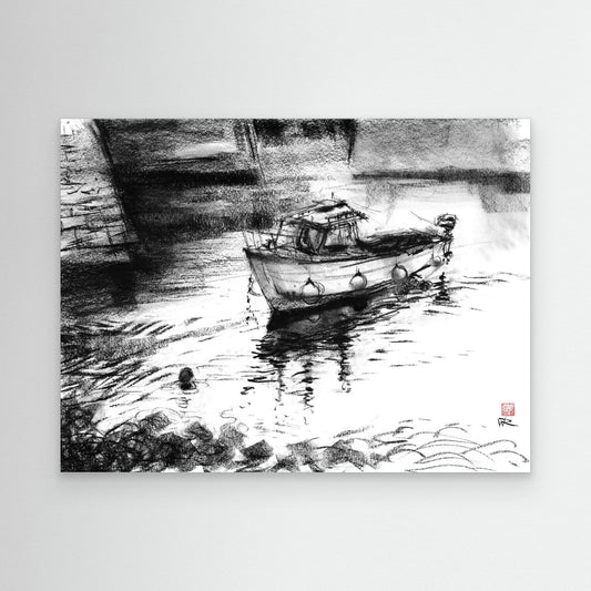 Fishing boat in Porthleven harbour