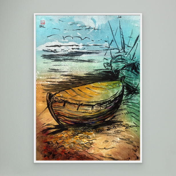 Crab boat - Canvas print