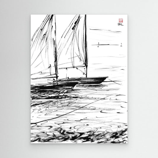 Dinghys flapping in the wind