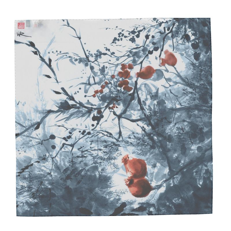 September Rose Hips - Scarf - 90 x 90cm