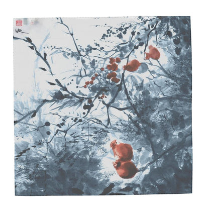 September Rose Hips - Scarf - 90 x 90cm