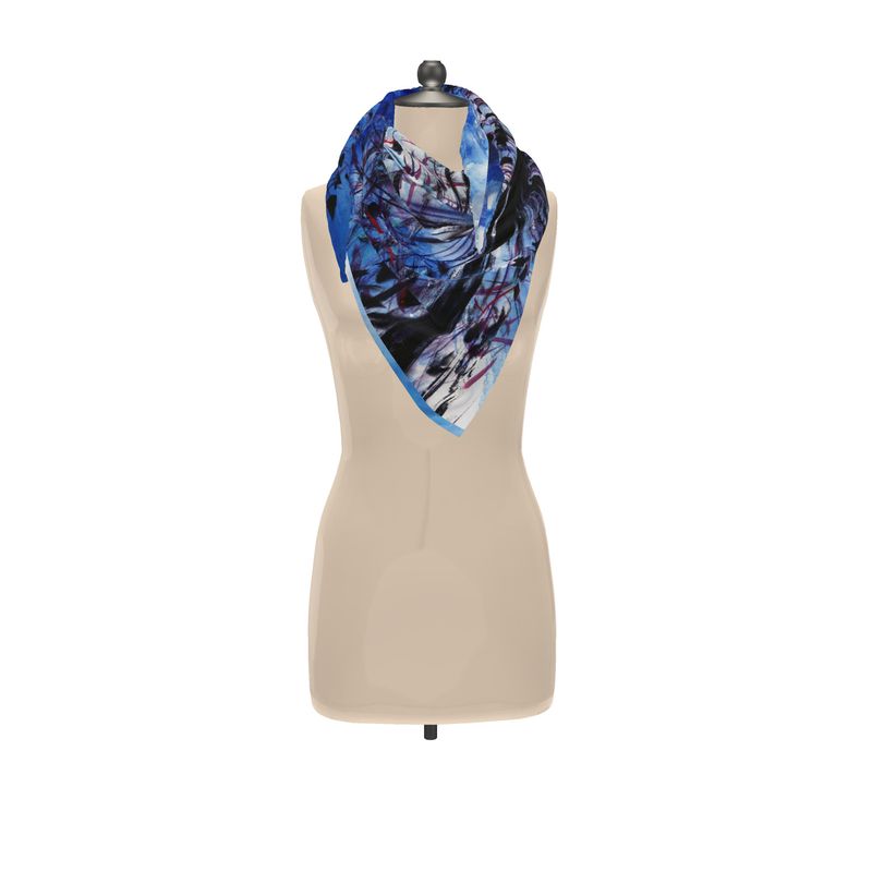 Allium Blue Sunshine Scarf  - 90 x 90 cm