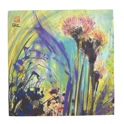 Allium Flowerheads 1 - Scarf - 90 x 90 cm