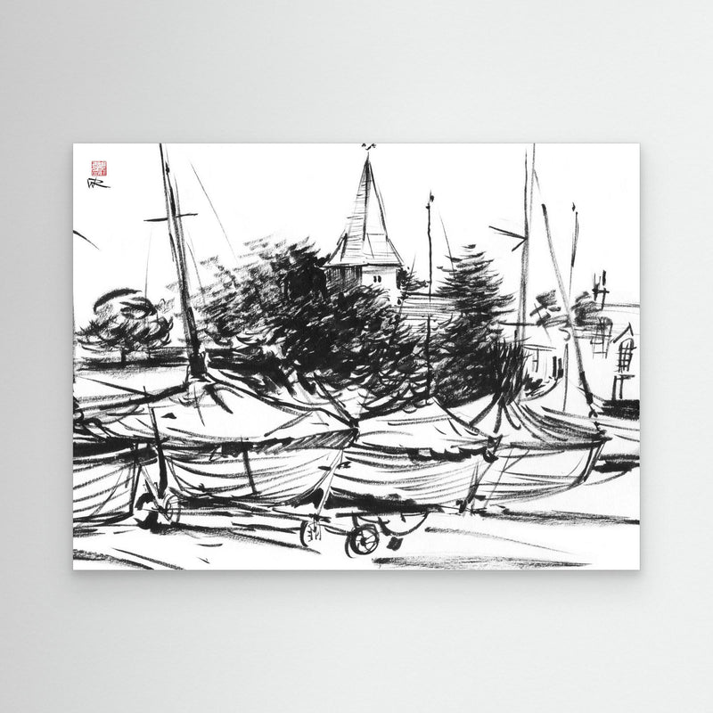 Bootswerft in Bosham - Leinwanddruck