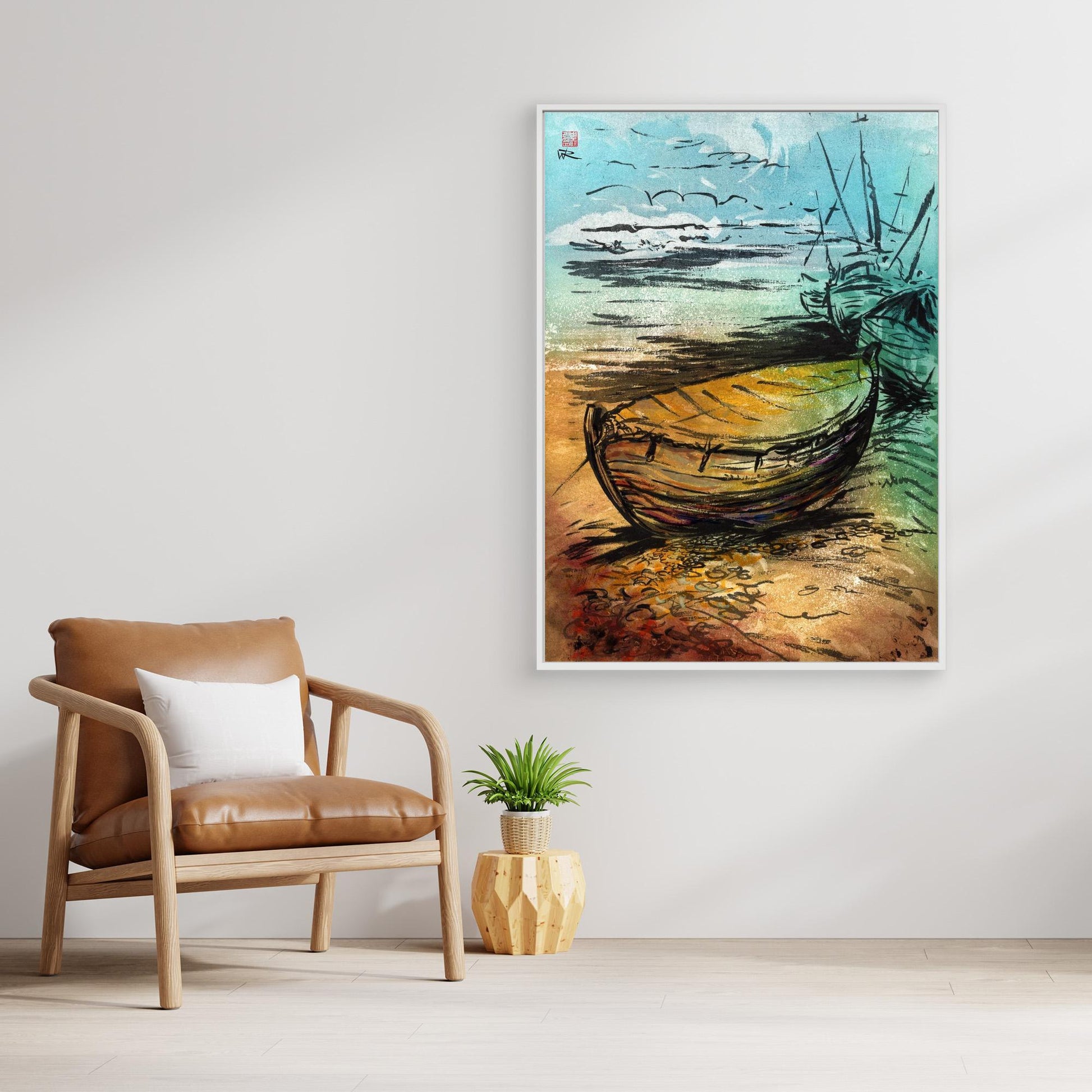 Crab boat - Canvas print