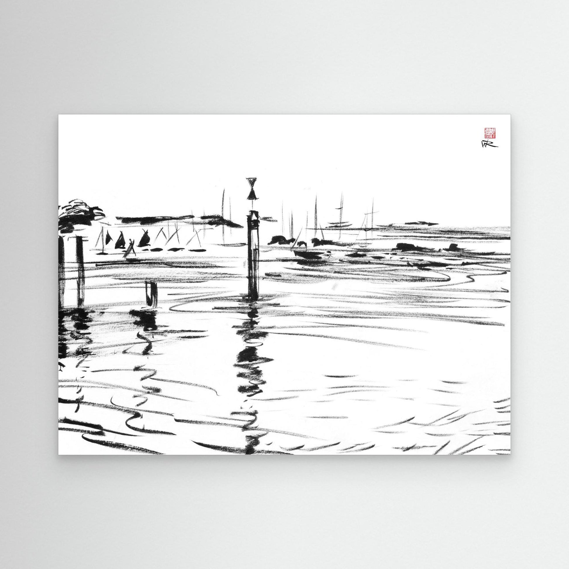 Chichester tide markers at Bosham