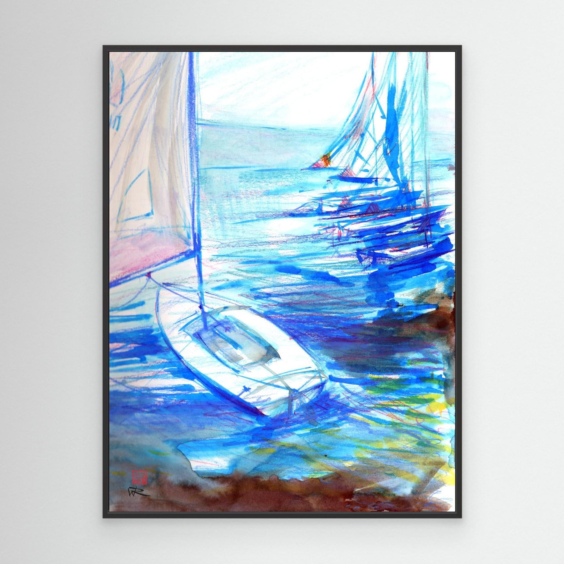 Dinghy in blue