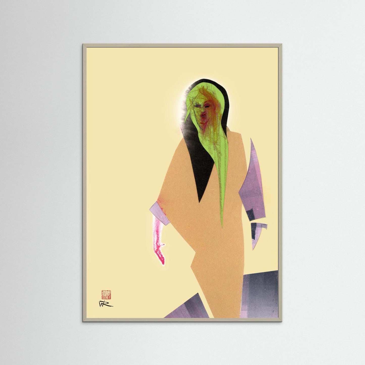 Zelena abstract figure - Paper print
