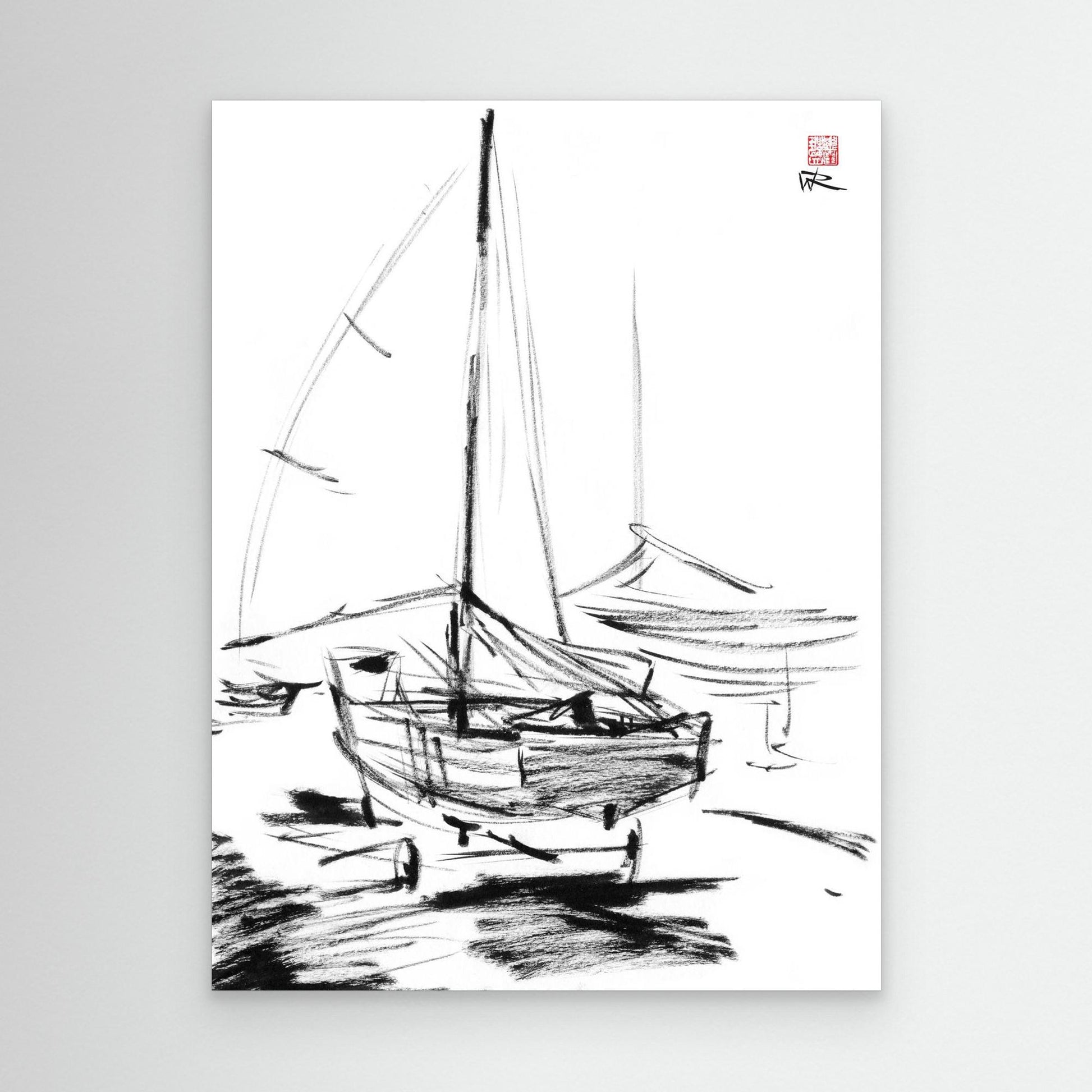 Dinghy on the slipway