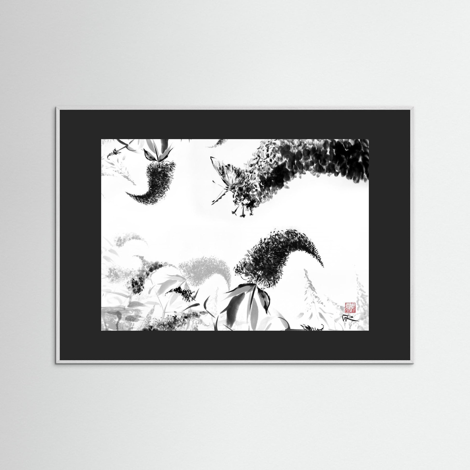 Butterflies on buddlejas - Paper print