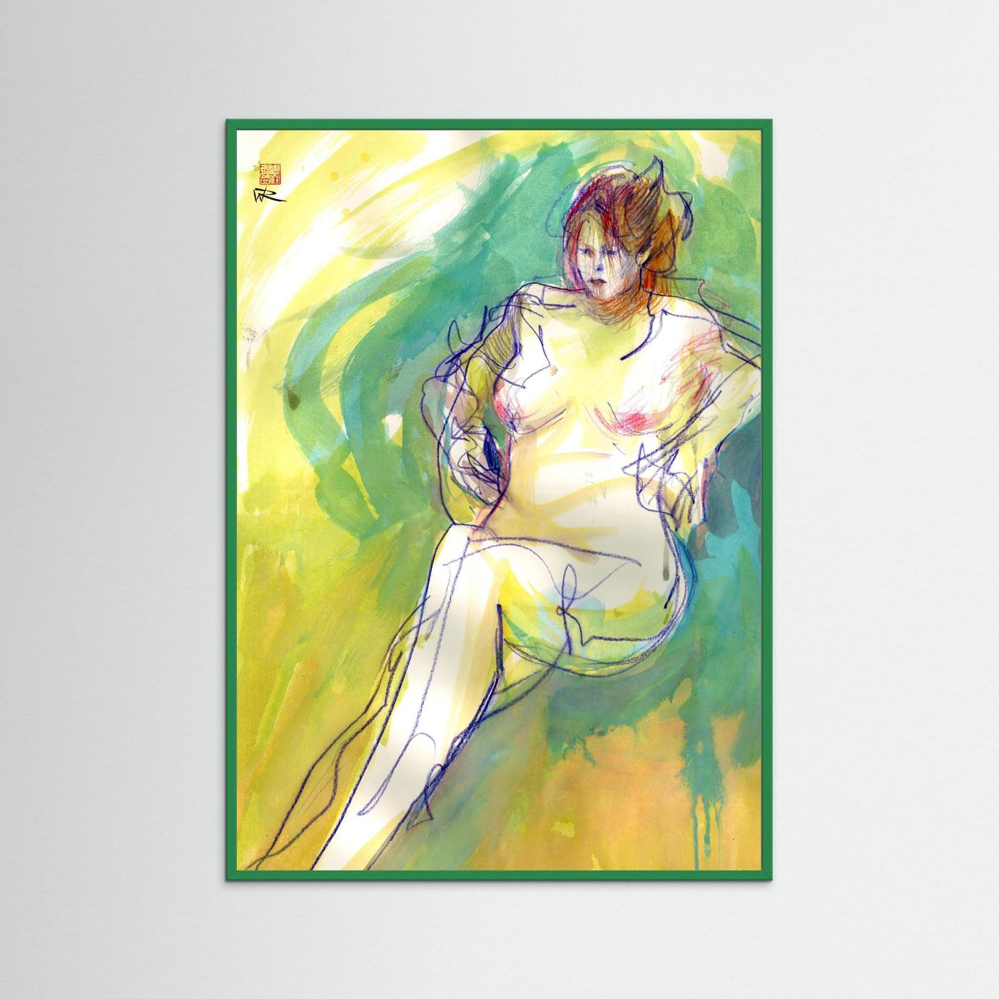 Life drawing of Kate - Print on fine art paper