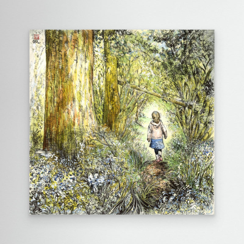 Bluebell wood edition 7 - Bluebells in bloom - Leinwanddruck