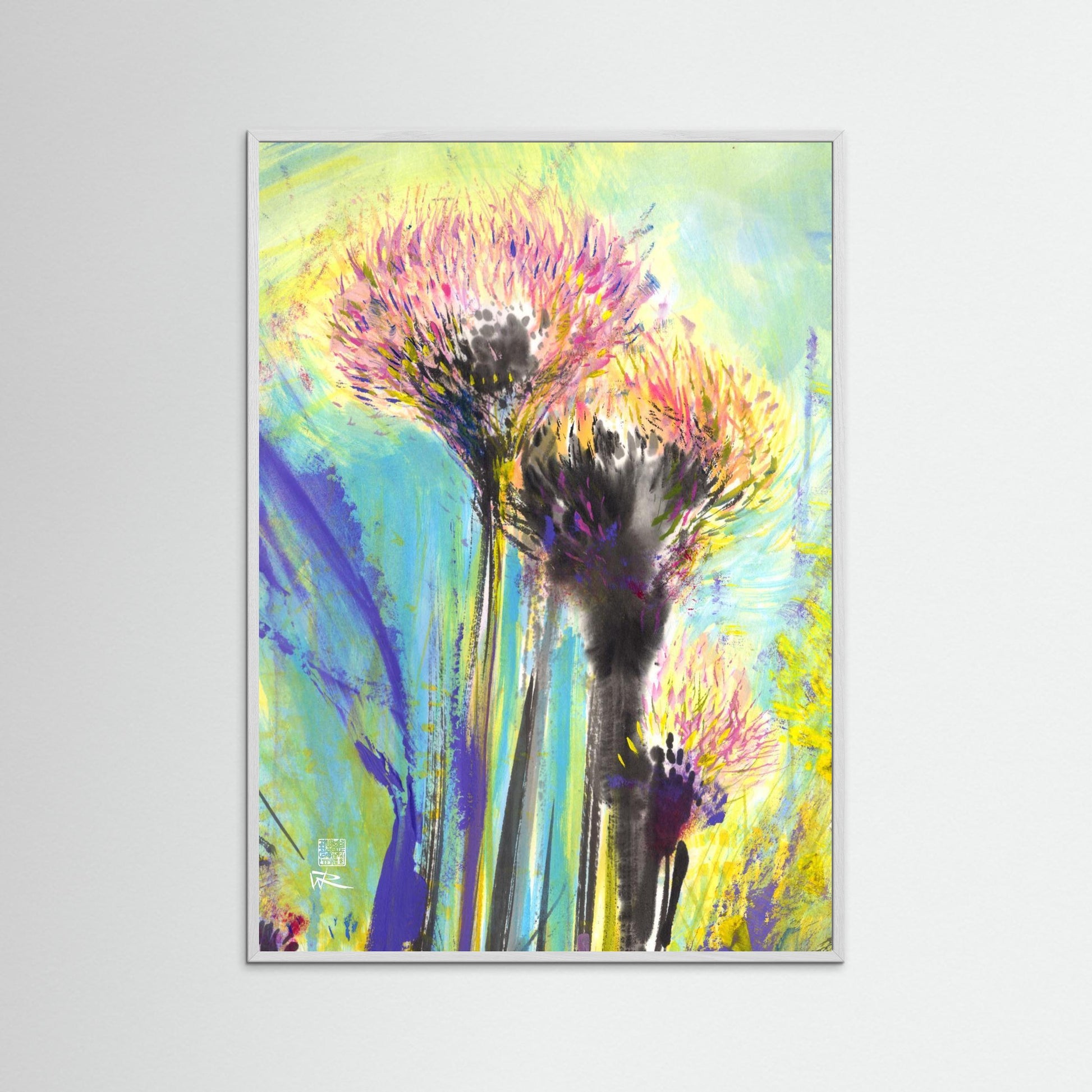 Allium flowerheads - paper print