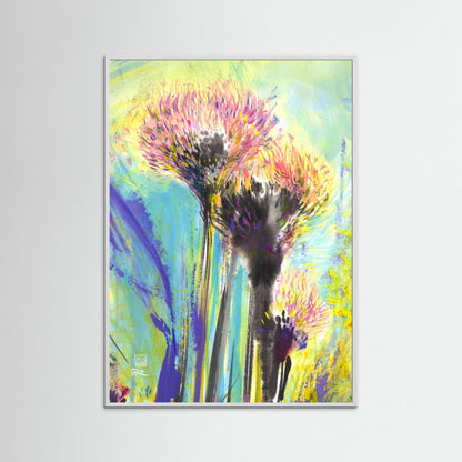 Allium flowerheads - paper print