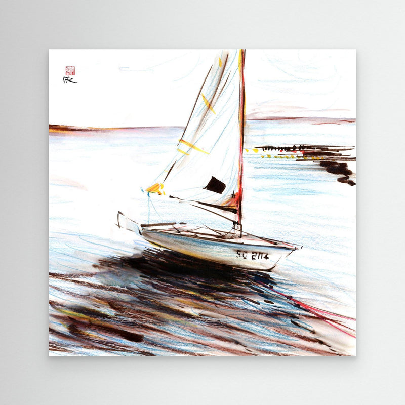 Laser-Dinghy-Tuscheskizze