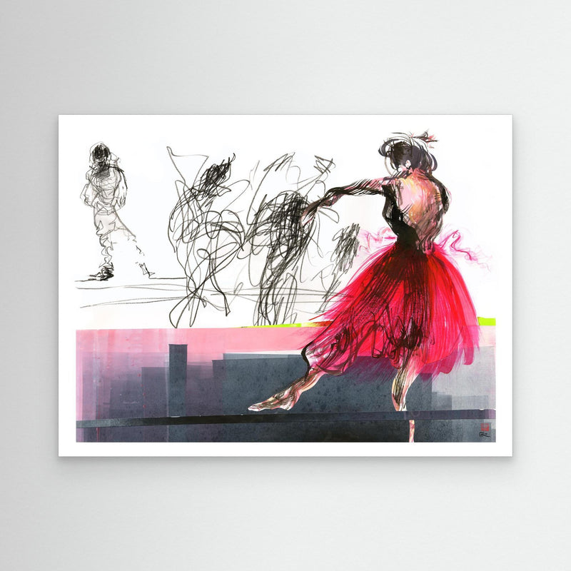 Flamenco-Bewegung - Leinwanddruck