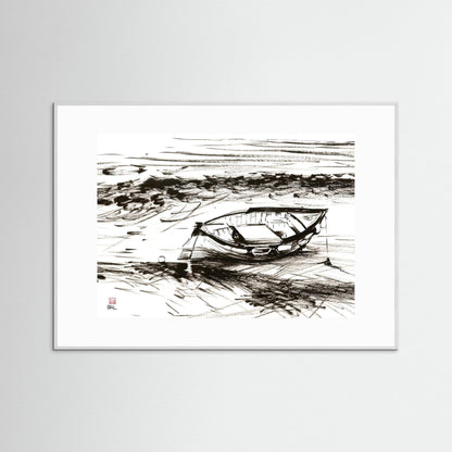 Down to the sea from Morston - Paper print