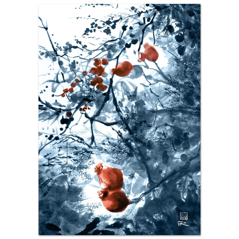 September-Hagebutten - Aluminiumdruck