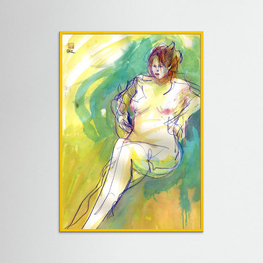 Life drawing of Kate - Print on fine art paper