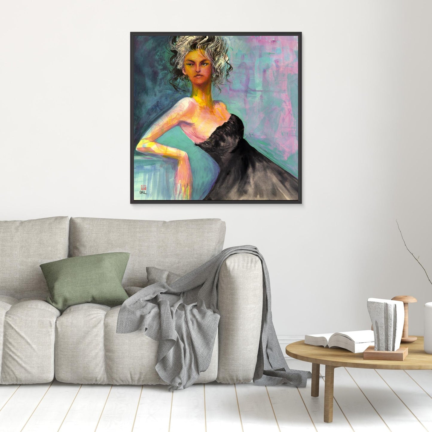 Little black dress - Canvas print