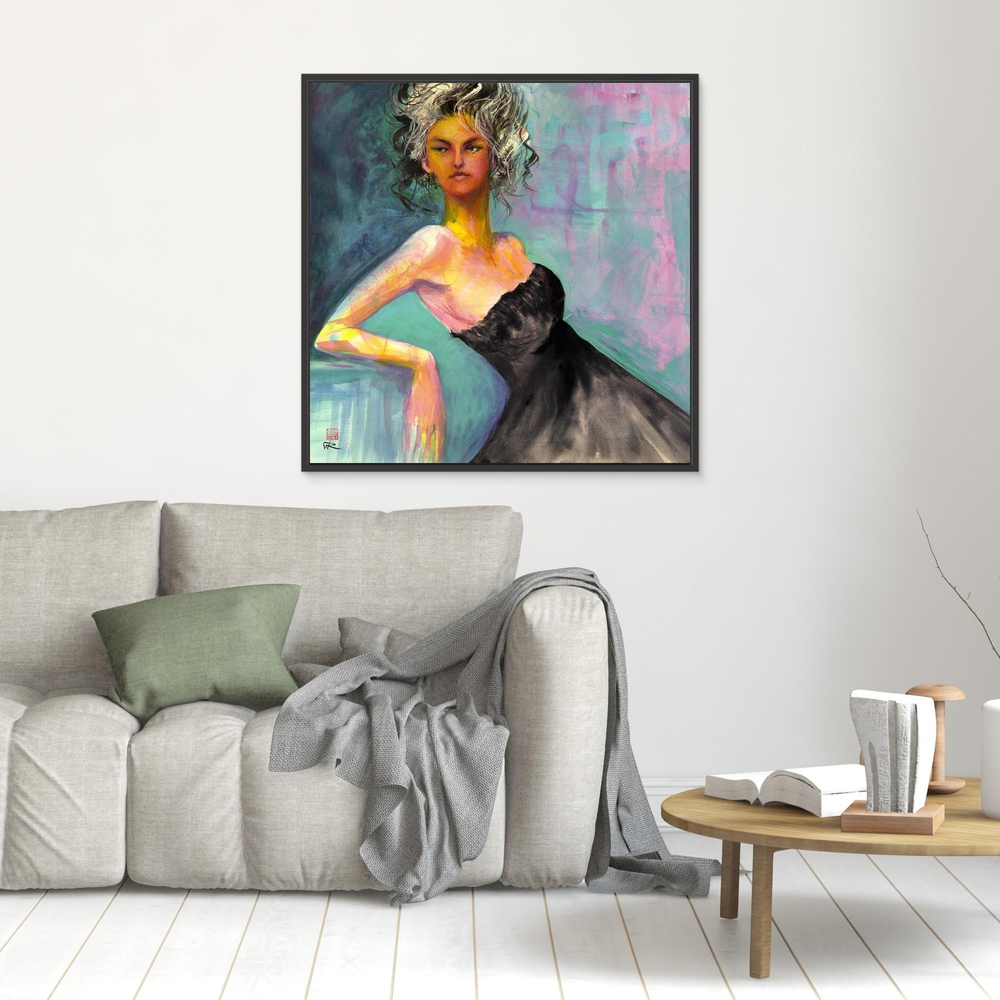 Little black dress - Canvas print