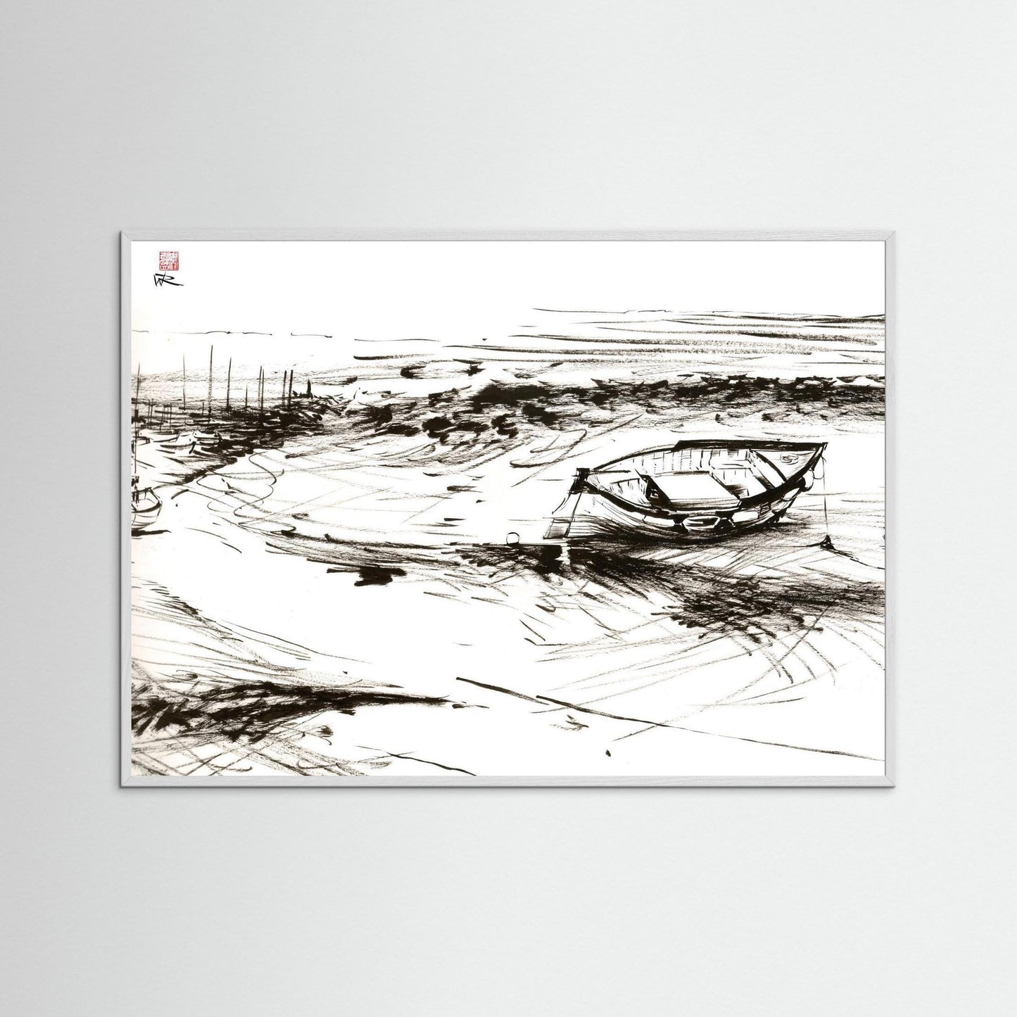 Down to the sea from Morston - Paper print