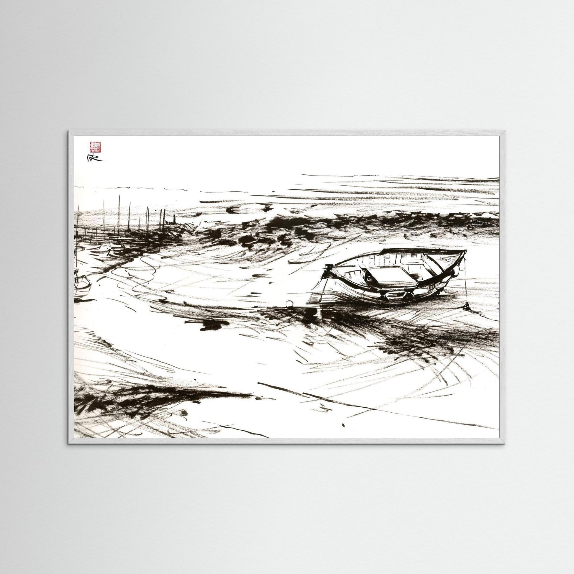 Down to the sea from Morston - Paper print