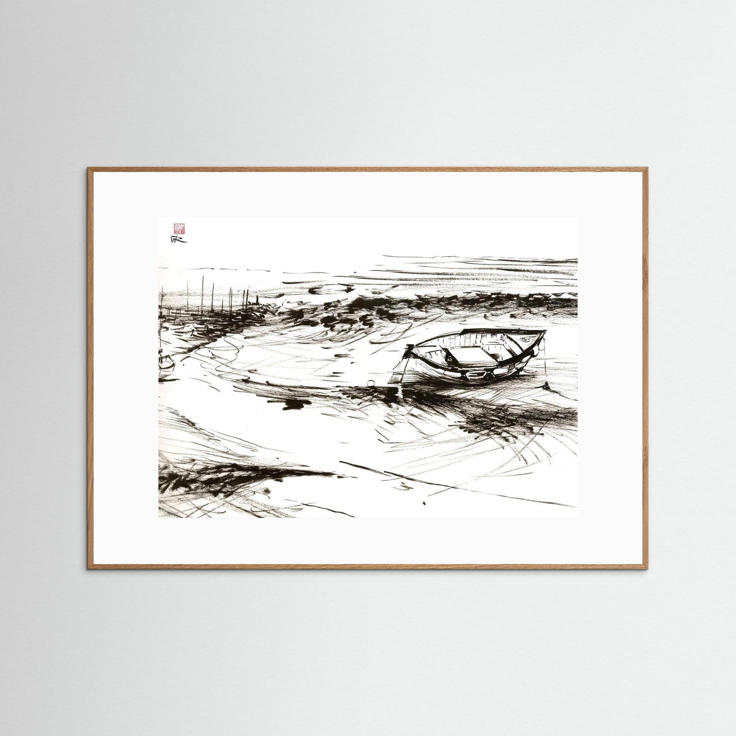 Down to the sea from Morston - Paper print