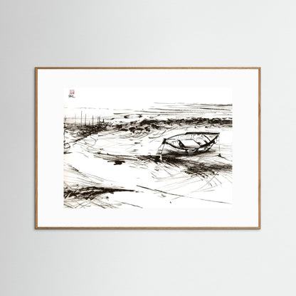 Down to the sea from Morston - Paper print