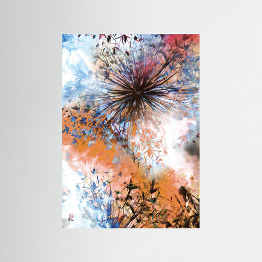 Allium abstract explosion 2 - Paper print