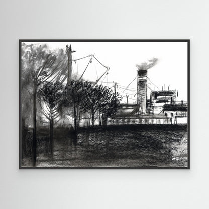 Red dessert scene 5 - canvas print