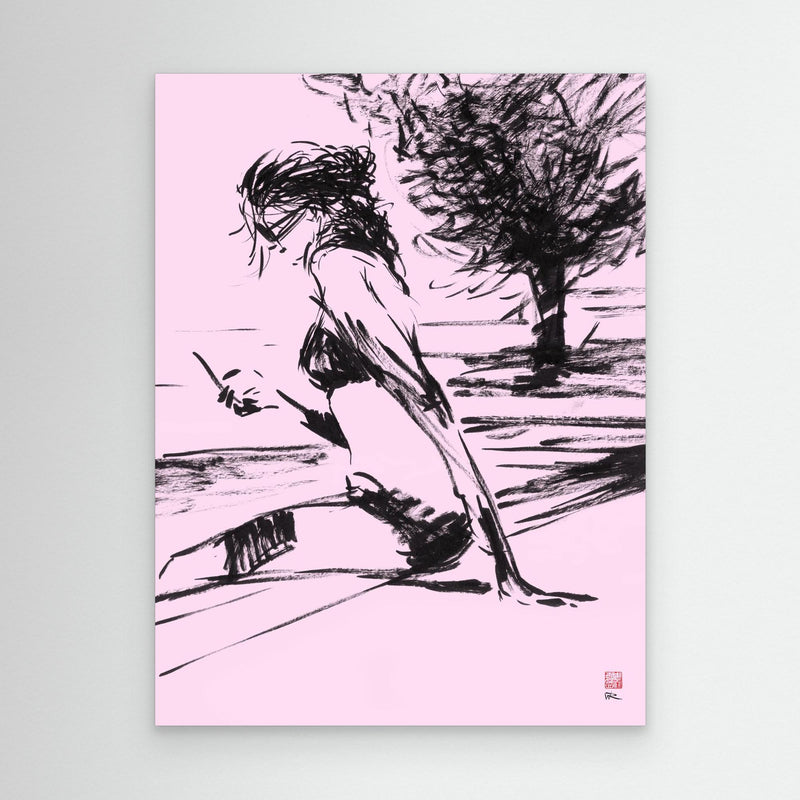 Sunbathing in the pink - Canvas art print