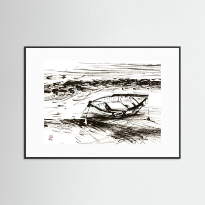 Down to the sea from Morston - Paper print