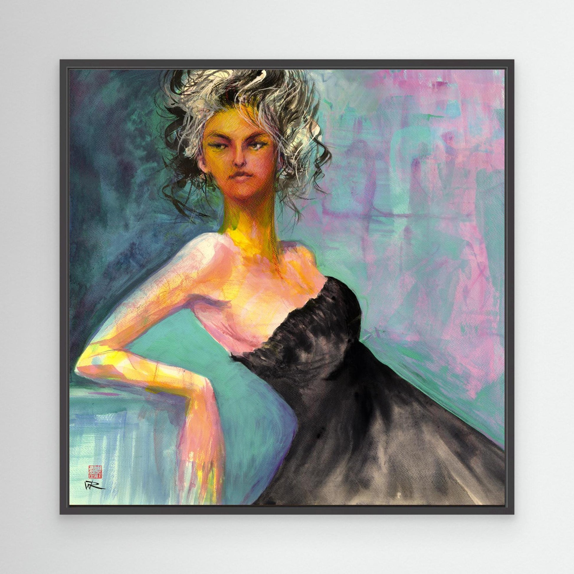 Little black dress - Canvas print